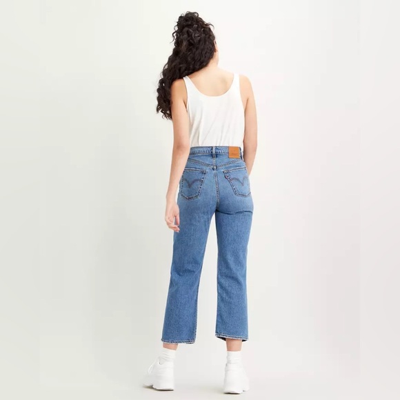 Levi's Denim - Levi’s Premium Ribcage Straight Ankle Denim Button Fly Denim Blue Jeans Size 26
